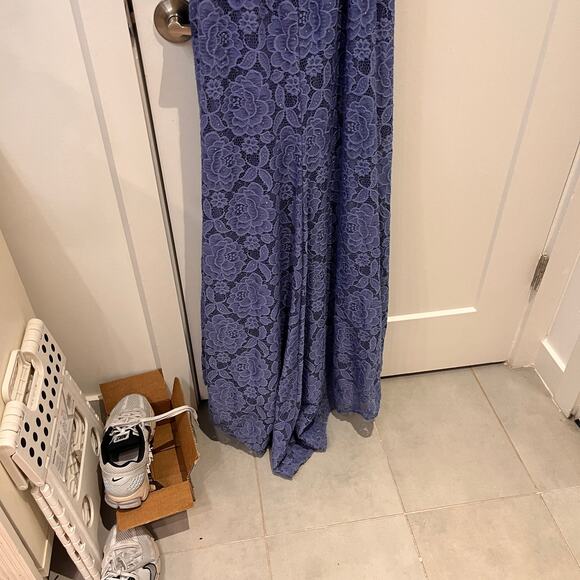 La Femme Lavender Sequin Side Slit Open Back Gown Size 8 - Picture 7 of 12